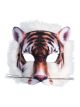 Forum Novelties 3D Print Costume Half Mask Tiger, One Size, Multicolor