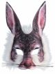 Forum Novelties X78554 Rabbit 3D Screen Print Realistic Look Soft Face Mask Fun Fur Adult Or Child, One Size, Bunny, Pack Of 1