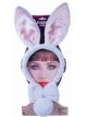 Forum Novelties Womens Bunny Accessory Kit, White/Pink, One Size