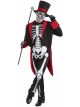 Mens Mr. Bone Jangles Costume, Black/White, One Size