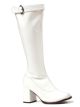 Ellie Shoes Womens 3 Inch Knee High Boots With Zipper And Buckle (White 8)