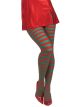 Forum Novelties Womens Adult Christmas Striped Tights, Red/Green, One Size