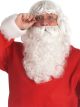 Rubies Deluxe Santa Beard And Wig Set, White, One Size
