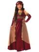 Charades Renaissance Girl Childrens Costume, Wine, Medium