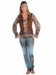 Forum Novelties 65226 Hippie Peace Necklace & Earrings, Silver, One Size Fits Most, As Shown, 9.4 X 6.4 X 0.6 Inches