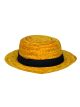 Forum Novelties 66172 Straw Skimmer Hat Standard Adult, One Size, Multicolor