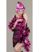 Forum Novelties Hot Pink/Black Flapper Feather Boa