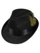 Forum Novelties 64376 Hip Hop Felt With Feather Hat, Black
