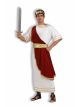 Forum Caesar Emperor Of Rome Costume, Red/White, Standard