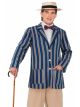 Forum Novelties Mens Roaring 20S Halloween Boater Jacket, Multi, X-Large
