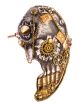 Forum Novelties 81343 Steampunk Half Face Mask, Women, Gold/Silver