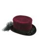 Forum Novelties Party Supplies Unisex-Adults Top Hat With Lace, Burgundy/Brown, Standard, Multi, Multicolor