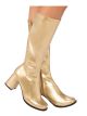 Rubies Womens Costume Gogo Boots, Gold, 9