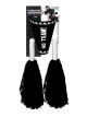 Black Pom-Pom Megaphone Set (One Size)