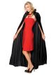 Rubies Full Length Crushed Cape Costume, Black, One Size