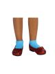 Wizard Of Oz Dorothy Deluxe Ruby Red Costume Shoes, Small