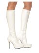 Ellie Shoes Womens Groove Boot 4-Inch Heel Superhero Boots, White, Size 10