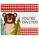 Lets Go Camping Invitations
