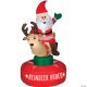 Morris ANIMATED SANTA ON REINDEER AIRBLOWN