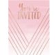 Creative Converting 340146 Rose All Day Invitations, 4.5 Inches X 6 Inches, Pink