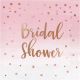 Creative Converting 340156 Rose All Day Bridal Shower Napkins, 6.5 Inches, Pink