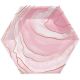 Creative Converting 340166 Rose All Day Geode Paper Plates, 8 Inches, Pink