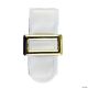 Morris BELT W SLIDE BUCKLE WHITE