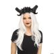 Morris BLK HORN & FLOWERS HEADPIECE - AD
