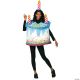 Morris ADLT HAPPY BDAY CONFETTI CAKE W/CANDLE