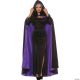 Morris CAPE HOODED VELVET W PURPLE LI