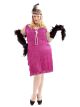 Charades Womens Plus Size Fashion Flapper, Fuchsia, 3X