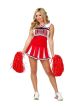 Charades Womens Adult Glee Club Two Piece Costume Set, Red/White, Large