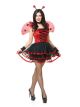 Charades Womens Lady Bug Cutie Costume, Black/Red, X-Small