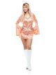Charades Womens Disco Queen Costume Dress, Tangerine, X-Small