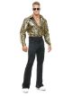 Charades Mens Gold Leopard Disco Shirt, As As Shown, X-Small