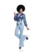 Charades Womens 1970S Disco Pants, Powder Blue, X-Large