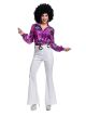 Charades Womens 1970S Disco Pants, White, X-Large