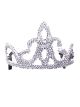 Tiara-Plastic W/ Combs Silver