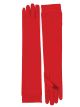 Forum Novelties 51547 Long Nylon Gloves, Red