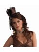 Forum Womens Steampunk Mini Hat On A Headband, Brown, One Size