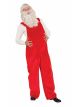 Forum Novelties Mens Santa Claus Costume Overalls, Red, One Size