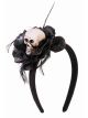 House Of Bonez Flowers And Skull Headband
