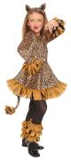 Living Fiction Feisty Leopard 4pc Girl Costume, Tan, Small 4-6