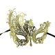 Women's Swan Metal Filigree Laser Cut Venetian Masquerade Mask, Gold