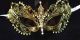 Women's Laser Cut Metal Venetian Pretty Masquerade Mask, Gold