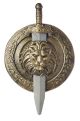 Men's Gladiator Combat Shield & Sword 12 ,Multi,One Size