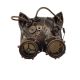 Copper Steampunk Kitty Cat Women's Costume Half Mask with Goggles