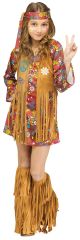 Peace and Love Hippie Girls Costume,Small