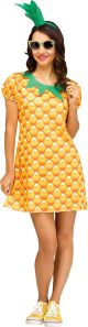 Women's Pineapple Flirty Fruit, Yellow, M/L Size 10-14