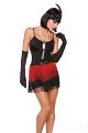 Halloween Wholesalers Red & Black Fringe Skirt Costume